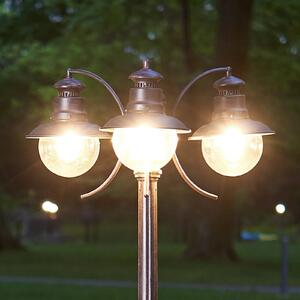 Lampione medio senza fonte luminosa da giardino Marina H108 cm, E27 in  acciaio, ruggineINSPIRE