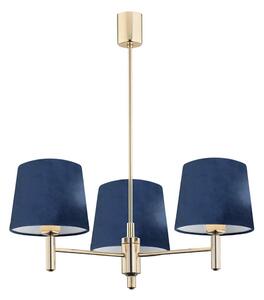 Brilagi - Lampadario con asta MONTE 3xE27/15W/230V blu/oro