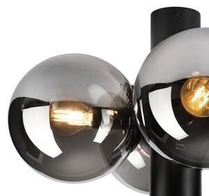 Plafoniera SFERIO 4xE14/5W/230V nero/nero fumé