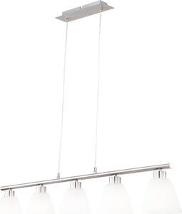 Globo Lighting lampada a sospensione in metallo nichel opaco, 5x E14