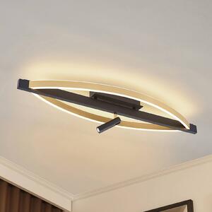 Lucande Matwei LED plafoniera, ovale, ottone