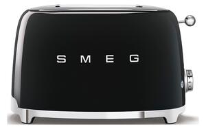 Smeg TSF01BLEU Nero Lucido 50's Style Tostapane 2x2 Fette:2 Scomparti:2 AutoEspulsione Cassettino