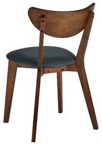 Set di 2 sedie da pranzo in legno scuro con decorativo design moderno e tradizionale Beliani