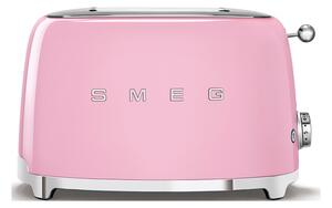 Smeg TSF01PKEU Rosa Lucido 50's Style Tostapane 2x2 Fette:2 Scomparti:2 AutoEspulsione Cassettino