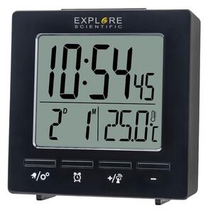 ExploreScientific RDC1005 Black Orologio Radiocontrollato Doppio Allarme Sveglia