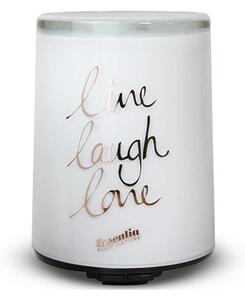 Essentia Diffusore ad Ultrasuoni per Olii Essenziali Idrosolubili Live Laugh Love Bianco