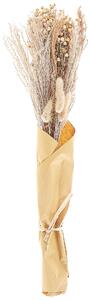Mazzo di fiori secchi decorativi di colore naturale 52 cm e avvolti in carta decorativa Beliani