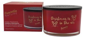 Essentia Candela Profumata in Vaso Rosso Rubino 100 ore Cera di Soia 100% Vegetale