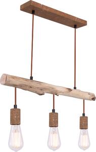 Globo Lighting Lampada a sospensione in metallo color ruggine, 3x E27