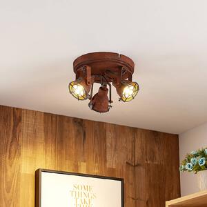 Lindby Scabra spot soffitto look ruggine, 3 luci