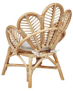 Sedia pavone sedia in cotone rattan per sedile giardino esterno interno boho Beliani