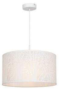 Lampada a sospensione, decoro a forma di albero, bianca, 38 cm, modello PINNI