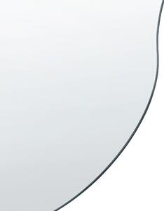 Specchio da parete in vetro argentato 33 x 80 cm senza cornice forma ovale camera da letto soggiorno Beliani