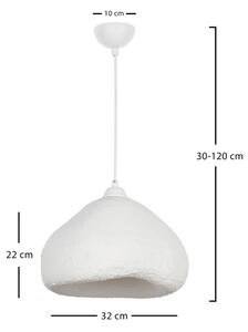 Brilagi - Lampada a sospensione su cavo WABI SABI 1xE27/40W/230V diam. 32 cm bianca
