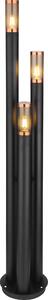 Globo Lighting luce per esterni in acciaio inox nero, 3x E27