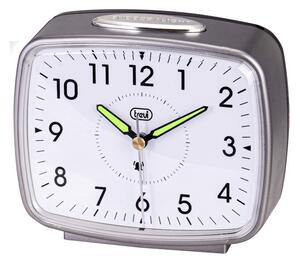 Trevi SL3098 Silver Orologio Sveglia Lancette Movimento Silenzioso Suoneria Campanello
