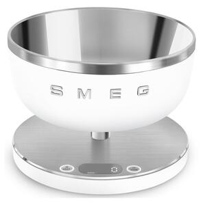 Smeg KSC01WHMWW Bianco Opaco 50's Style Bilancia da Cucina Digitale 1gr 5Kg 4 Unità Misura Ricaricabile