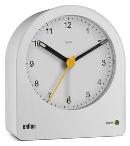 Braun BC22W White Orologio Analogico Quarzo Sveglia Crescendo Retroilluminazione Continua Lancette Punta Luminosa