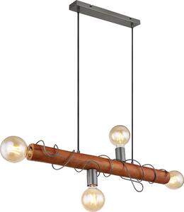 Globo Lighting|Lampada a sospensione in metallo grigio, 4x E27