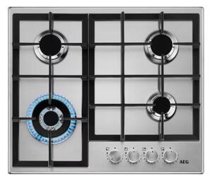 AEG HGB64420SM Inox Piano Cottura Gas 60cm StepPower BruciatoreWok GriglieGhisa