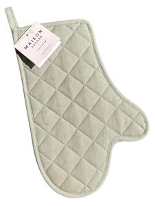 Maison Sucrée Guanto Forno Trapuntato Essenziale var.08 Salvia 18x32cm Misto Lino
