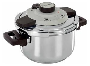 Barazzoni Facile Dual System 4,5L 22cm Inox Pentola a Pressione Meccanismo a Ganascia 4 Valvole 2 Pressioni Fondo Triplen