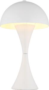 Lampada da tavolo, metallo bianco, H 36,1 cm, interruttore a bilanciere su cavo