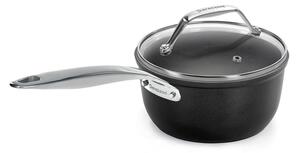 Barazzoni Black Titan Pro Casseruola 16cm 1,4L Alluminio Rivestitimento Antiaderente 5 Strati Coperchio Gas Elettrico Induzione