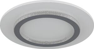 Plafoniera LED, grigio bianco, cristalli, CCT, P 35 cm