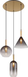 Globo Lighting lampada a sospensione in metallo color ottone, 3x G9 LED
