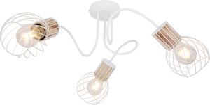 Lampada da soffitto, design a traliccio, bianco, 60 cm, LUISE
