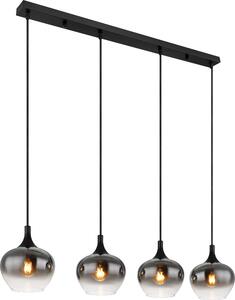 Globo Lighting lampada a sospensione in metallo nero opaco, 4x E27