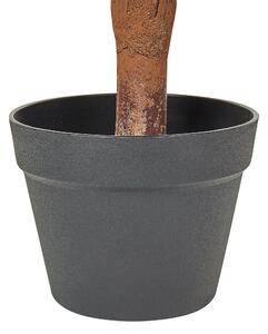 Pianta artificiale in vaso con vaso in plastica nero tronco di legno 92 cm decorazione per interni ed esterni Beliani