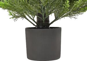 Pianta artificiale in vaso di plastica tronco di legno con vaso nero 153 cm uso interno ed esterno Beliani