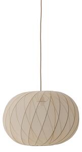 Lampada a sospensione Piola, color crema, poliestere, Ø 50 cm - Bloomingville Bloomingville, Piola, dimmerabile, Beige, Sala da pranzo, Tessuto / Tessile, Scandinavo