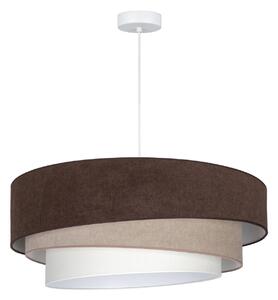 Lampada a sospensione Duolla, Trio, Marrone / Ruggine, Soggiorno, Tessuto / Tessile, Giovanile