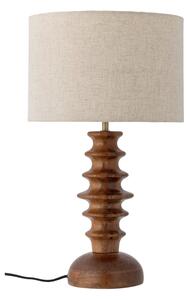 Lampada da tavolo Elinora, marrone/crema, altezza 52 cm - Bloomingville Bloomingville, Elinora, Marrone / Ruggine, Camera da letto, Legno, Scandinavo