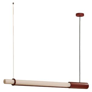 Lampada a sospensione DCW, In Fine, dimmerabile, Rosso, Alluminio, Design