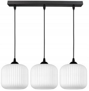 FKL DESIGN lampada da soffitto Lampada da soffitto E27 a globo in vetro bianco serie N898 (BZ3)