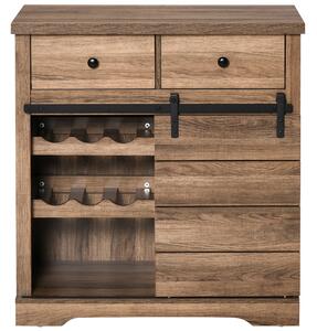 HOMCOM Credenza da Cucina in Stile Industriale, Dispensa per Sala da Pranzo, Cassettiera da Soggiorno Vintage 80x39x86cm|Aosom