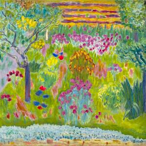 Riproduzione The Garden Vintage Bright Vibrant Retro Square Landscape Painting - Pierrre Bonnard