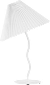 BELIANI Lampada da tavolo base in metallo bianco paralume sintetico ripiegato design moderno minimalista soggiorno camera da letto