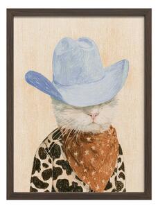 Dipinto stampato con cornice inclusa 30x40 cm Howdy Cat – Styler