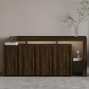 Credenza madia moderna design 170xH80 cm led noce scuro Skylar