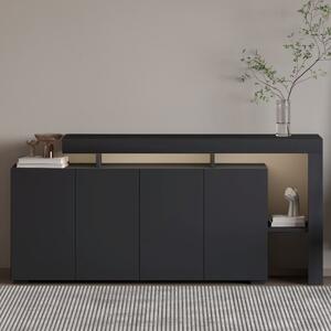 Credenza madia moderna design 170xH80 cm led antracite Skylar