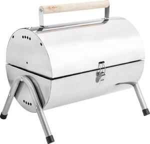 Griglia per picnic - acciaio inox - altezza griglia circa 17 cm - incluse due griglie per la carbonella