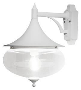 Applique Konstsmide Libra in alluminio laccato bianco con vetro trasparente