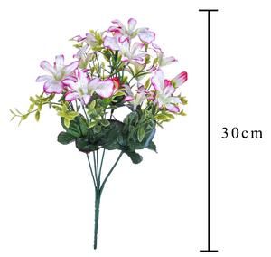 Set 8 Bouquet Artificiali Mini di Orchidee Altezza 30 cm Verde