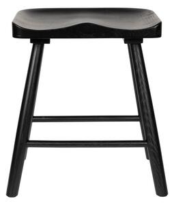 Sgabello nero in rovere massiccio Vander – White Label
