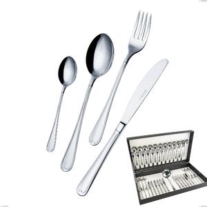 Servizio di posate 75 pezzi in astuccio regalo coltello economico Euro, 18/10 (AISI304), spessore 2,00 mm